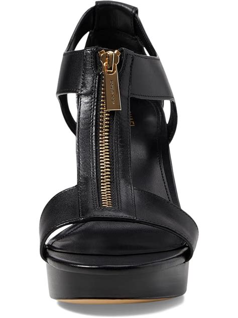 michael michael kors berkley t strap black patent